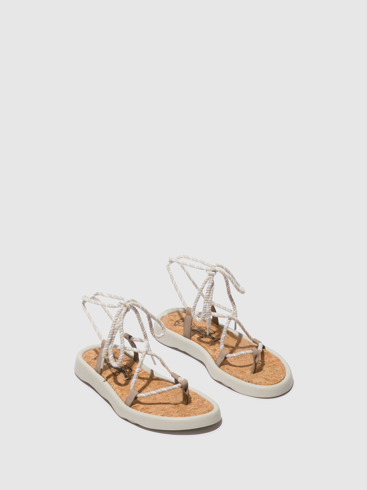 Fly London Sandálias com Atacadores TACE874FLY CONCRETE(OFFWHITE)
